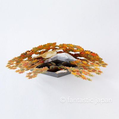 Autumn pop up card -the Moon and Rabbit -
