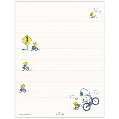 Hallmark / Peanuts Snoopy letter set / Let's have a journey -bicycle-