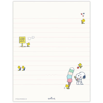 Hallmark / Peanuts Snoopy letter set / Let's have a journey -ice cream-