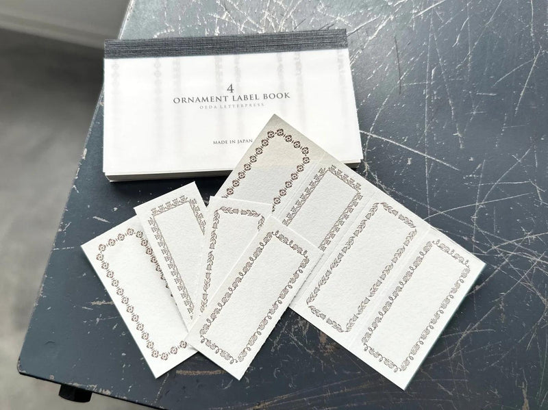 4 ornament label book -frame Bronze- / Oeda Letterpress