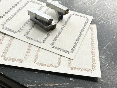 4 ornament label book -frame Bronze- / Oeda Letterpress