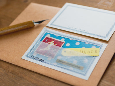 LETTERPRESS label sticker set -Black-/ Oeda Letter Press