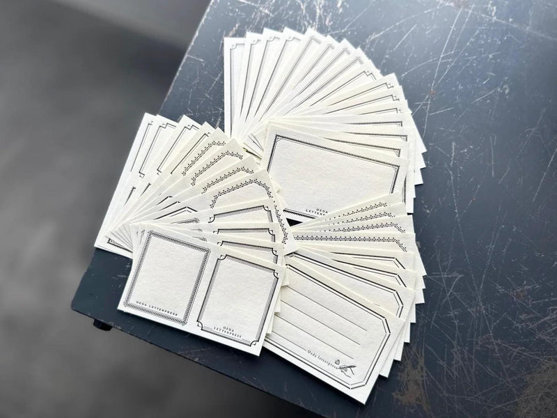 LETTERPRESS label sticker set -Black-/ Oeda Letter Press