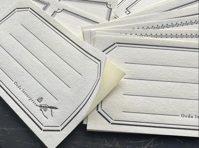 LETTERPRESS label sticker set -Black-/ Oeda Letter Press