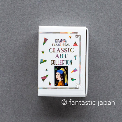 Flake stickers in a match box / classic art collection/ Rembrandt, Vermeer
