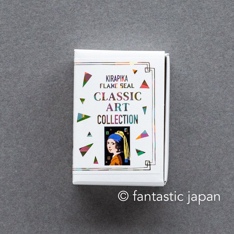 Flake stickers in a match box / classic art collection/ Rembrandt, Vermeer