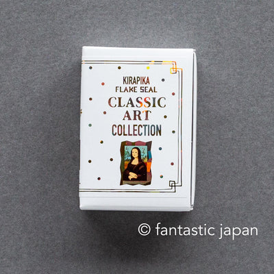 Flake stickers in a match box / classic art collection/ Leonardo da Vinci , Botticelli