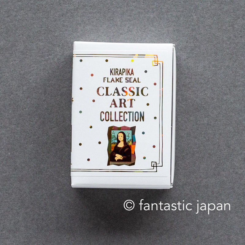 Flake stickers in a match box / classic art collection/ Leonardo da Vinci , Botticelli