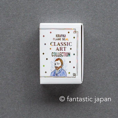 Flake stickers in a match box / classic art collection/ Van Gogh , Gauguin