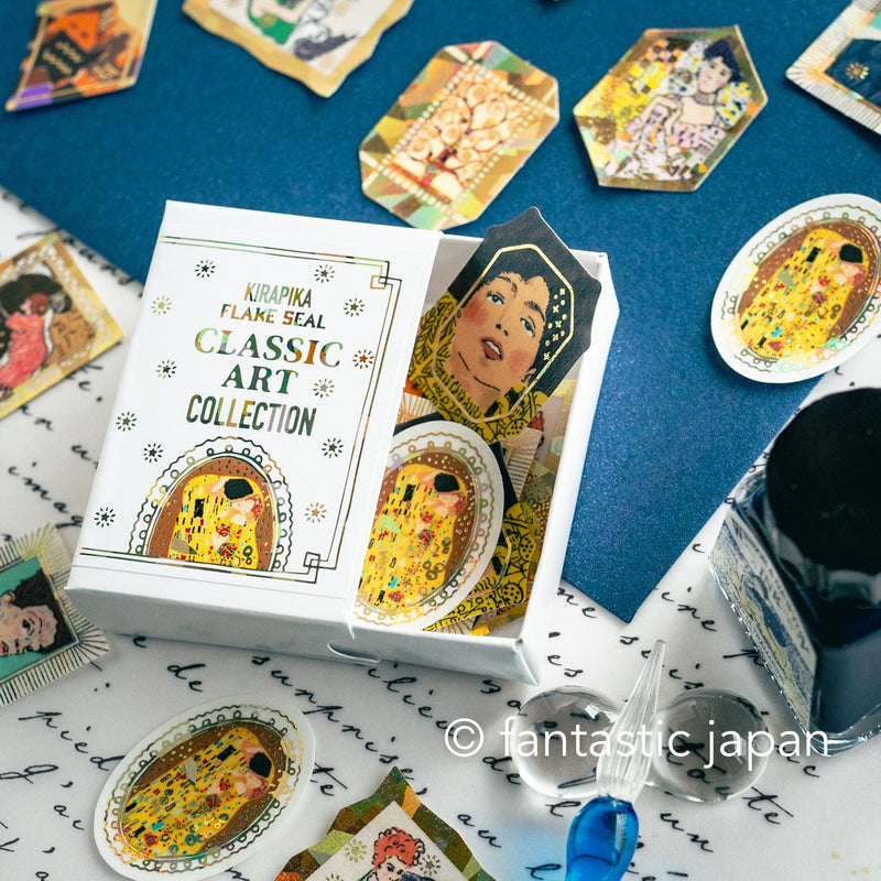 Flake stickers in a match box / classic art collection/ Klimt , Egon Schiele