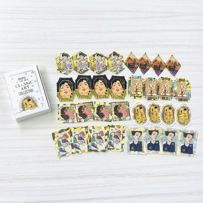 Flake stickers in a match box / classic art collection/ Klimt , Egon Schiele