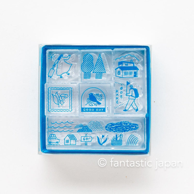 HITOTOKI / KORI Jirushi stamp set of 6 pieces - on-the-go - / CLSSB-001