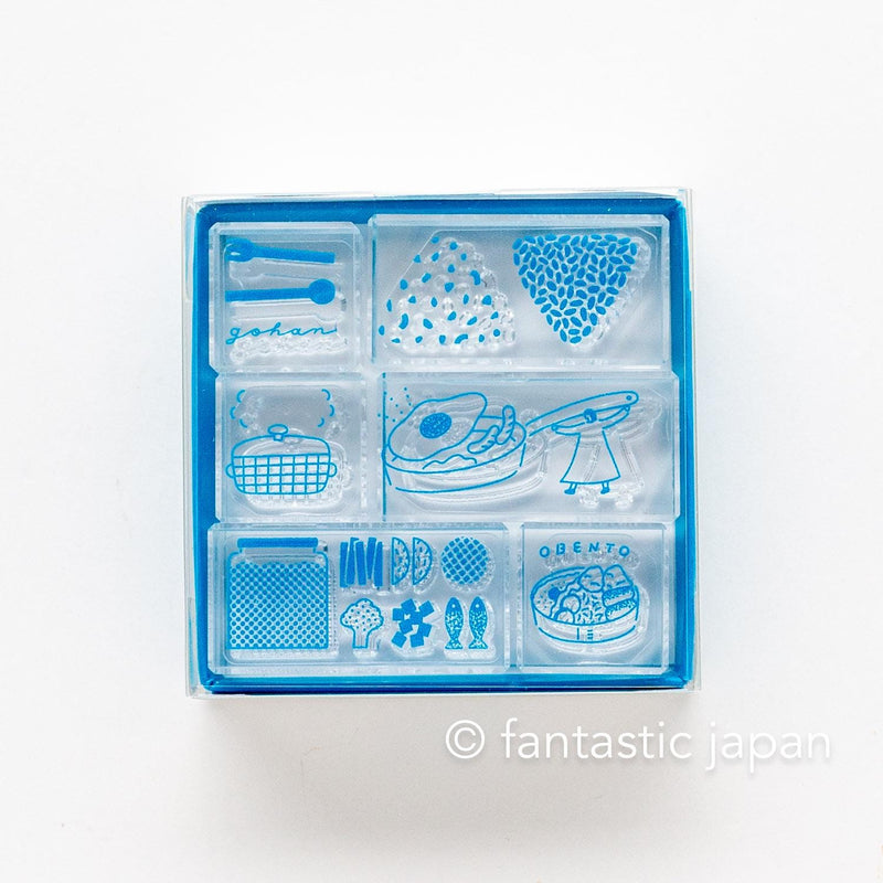 HITOTOKI / KORI Jirushi stamp set of 6 pieces - meal - / CLSSA-001