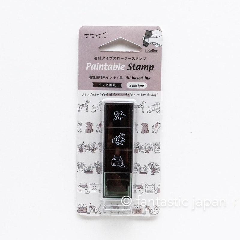Paintable roller stamp -Dogs and Landscapes-