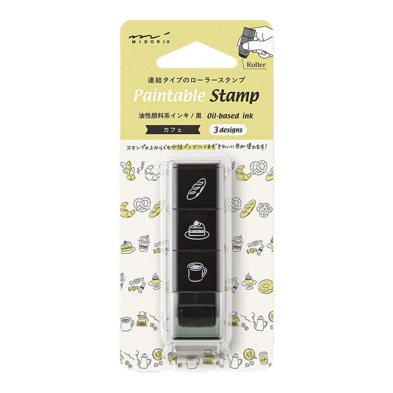 Paintable roller stamp -Cafe menu-