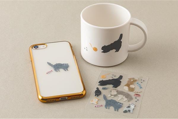 Grossy Transfer Sticker for decoration -cat-