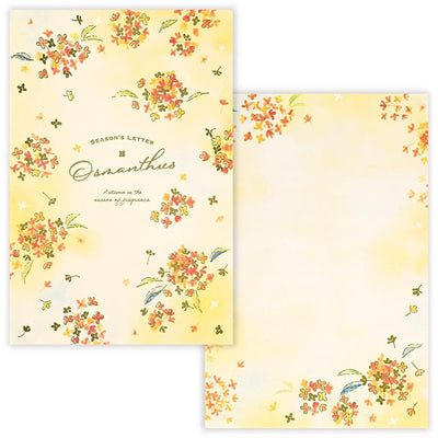 Japanese Washi Writing Letter Pad and Envelopes -Autumn osmanthus-