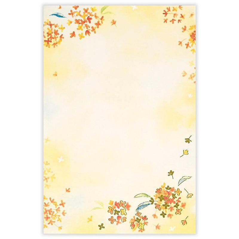 Japanese Washi Writing Letter Pad and Envelopes -Autumn osmanthus-