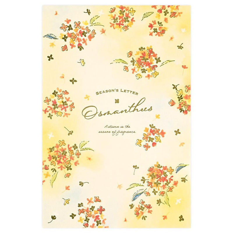 Japanese Washi Writing Letter Pad and Envelopes -Autumn osmanthus-