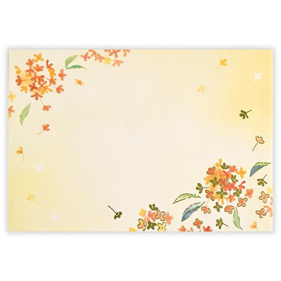 Japanese Washi Writing Letter Pad and Envelopes -Autumn osmanthus-