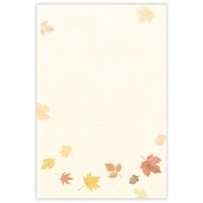 Japanese Washi Writing Letter Pad and Envelopes -Autumn leaves-