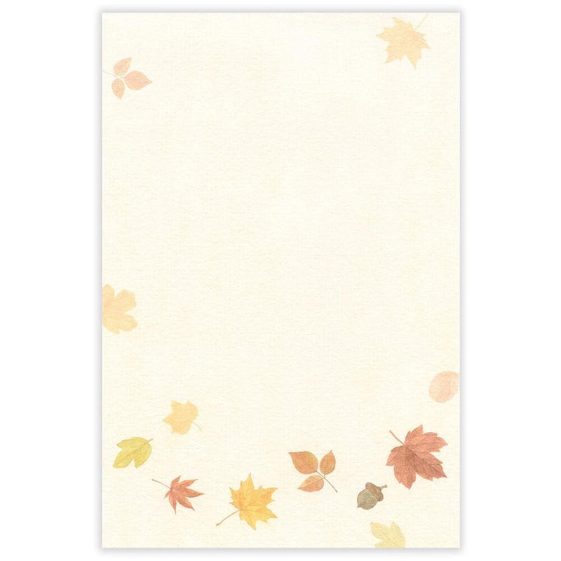 Japanese Washi Writing Letter Pad and Envelopes -Autumn leaves-