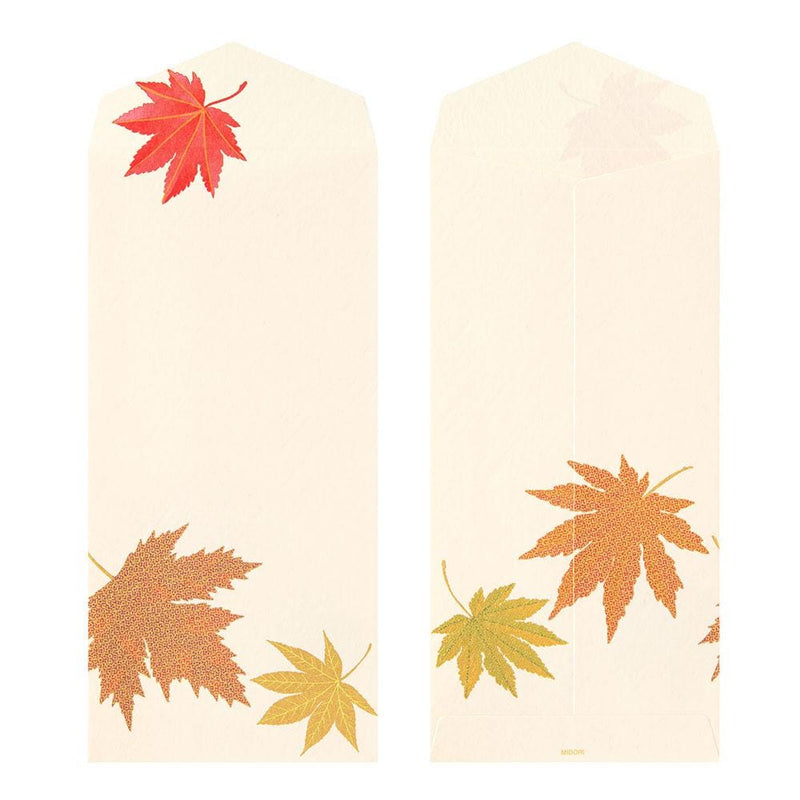 Japanese Iyo washi letter pad and envelops -Fallen Leaves-