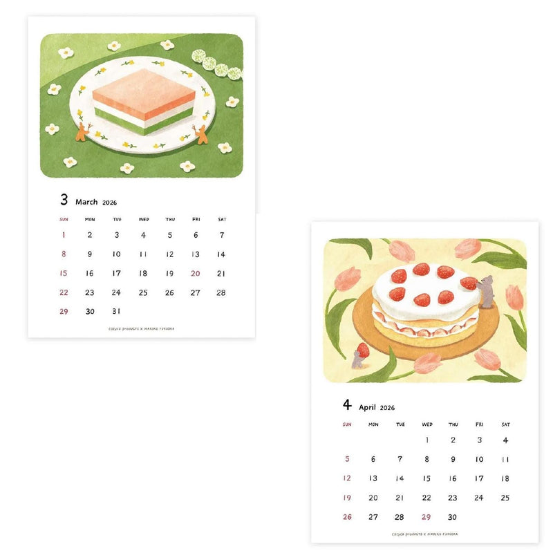 Mariko Fukuoka 2026 CALENDAR / A4 size / cozyca product