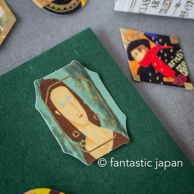 Flake stickers in a match box / classic art collection/ Modigliani, Degas