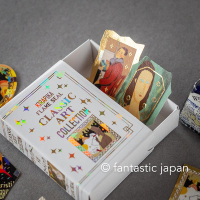 Flake stickers in a match box / classic art collection/ Modigliani, Degas