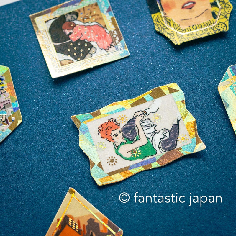 Flake stickers in a match box / classic art collection/ Klimt , Egon Schiele