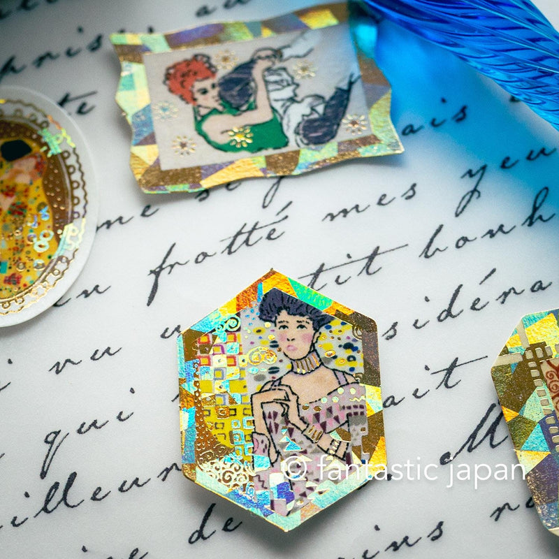Flake stickers in a match box / classic art collection/ Klimt , Egon Schiele