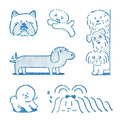 HITOTOKI / KORI Jirushi stamp set of 6 pieces - dog - / CLSSA-002