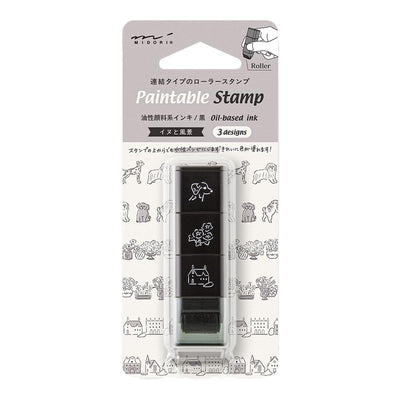 Paintable roller stamp -Dogs and Landscapes-