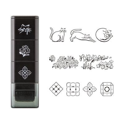 Paintable roller stamp -Cats and Landscapes-
