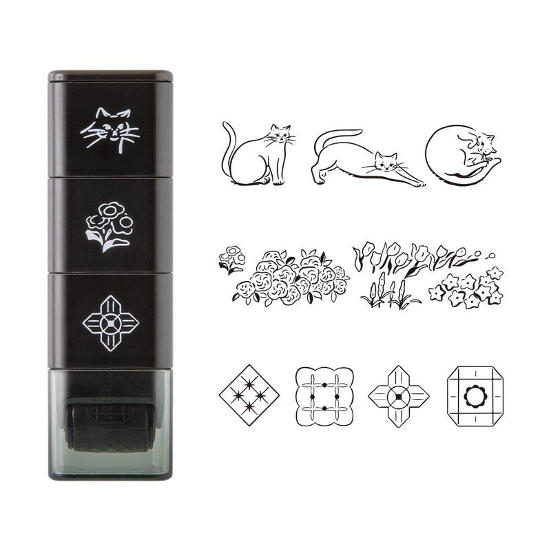 Paintable roller stamp -Cats and Landscapes-