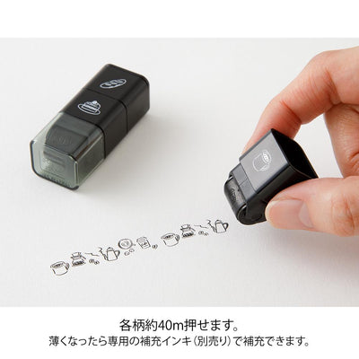 Paintable roller stamp -Cafe menu-