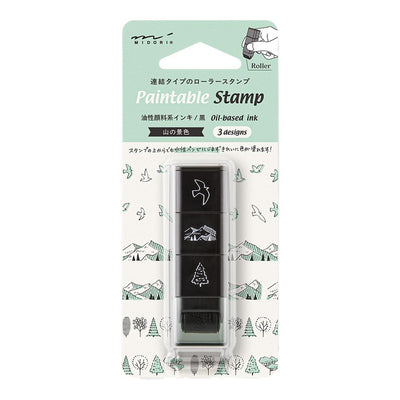 Paintable roller stamp -Mountains and Landscapes-
