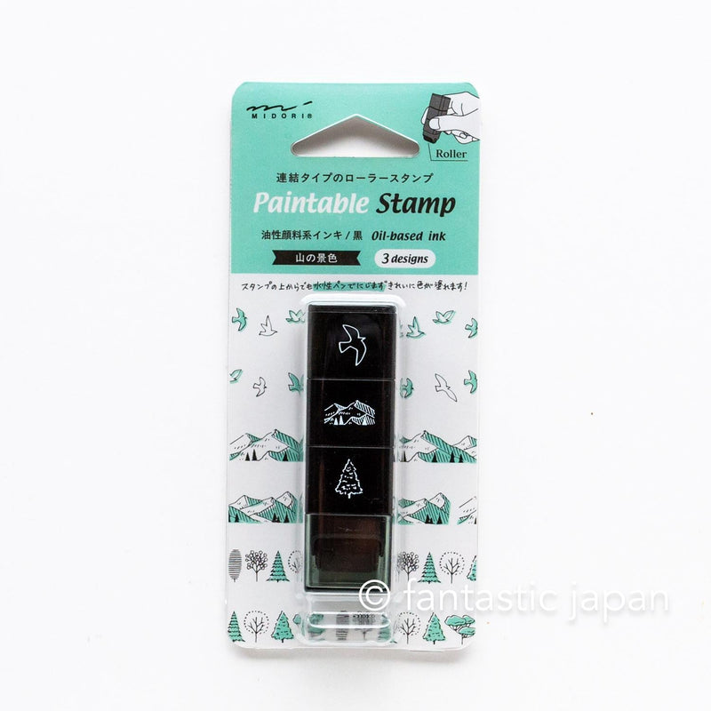 Paintable roller stamp -Mountains and Landscapes-