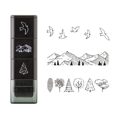 Paintable roller stamp -Mountains and Landscapes-