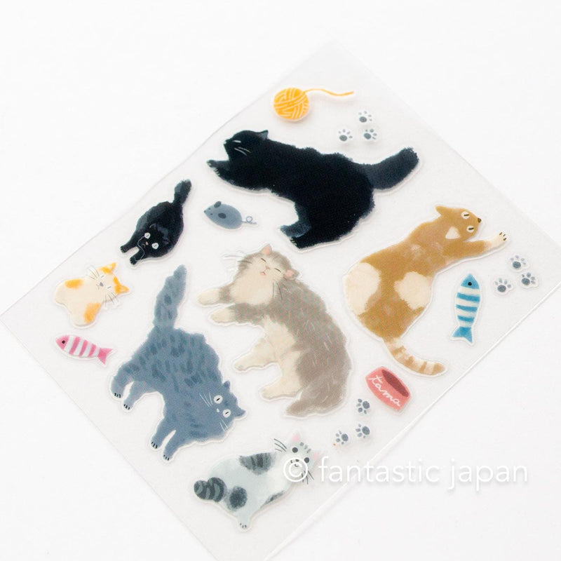 Grossy Transfer Sticker for decoration -cat-