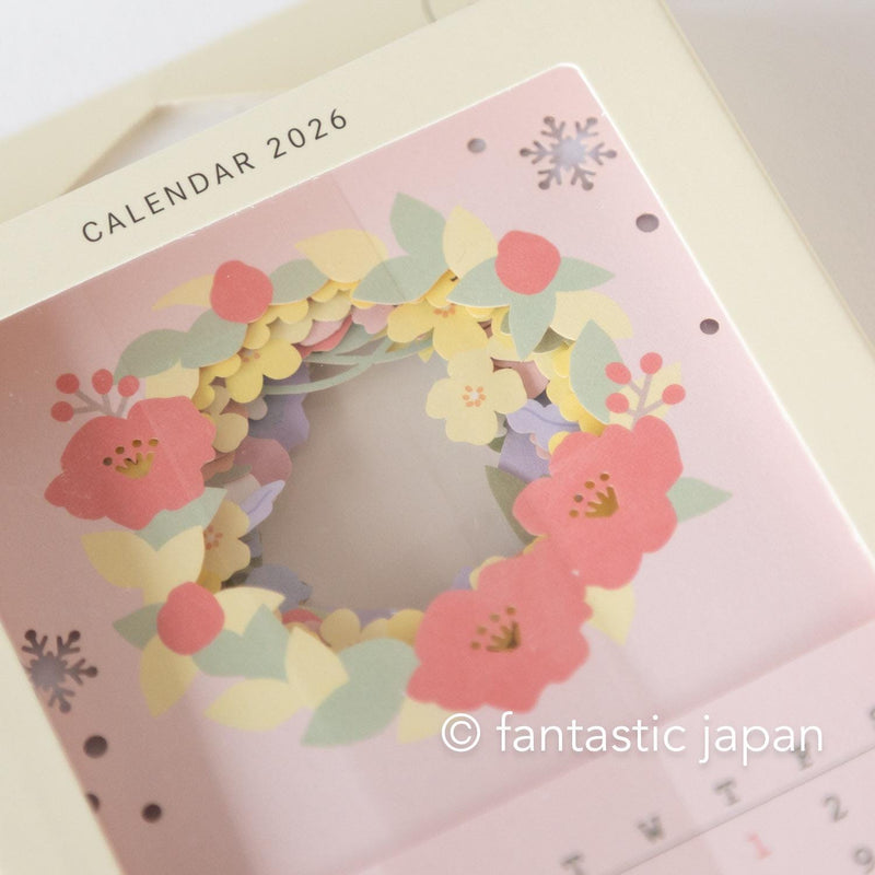 MIDORI | Layered seasonal desk calendar -flower-