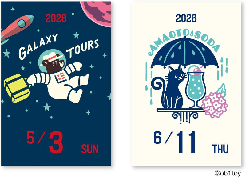 OB1TOY｜2026 tiny himekuri Page-a-Day Tear-off Calendar