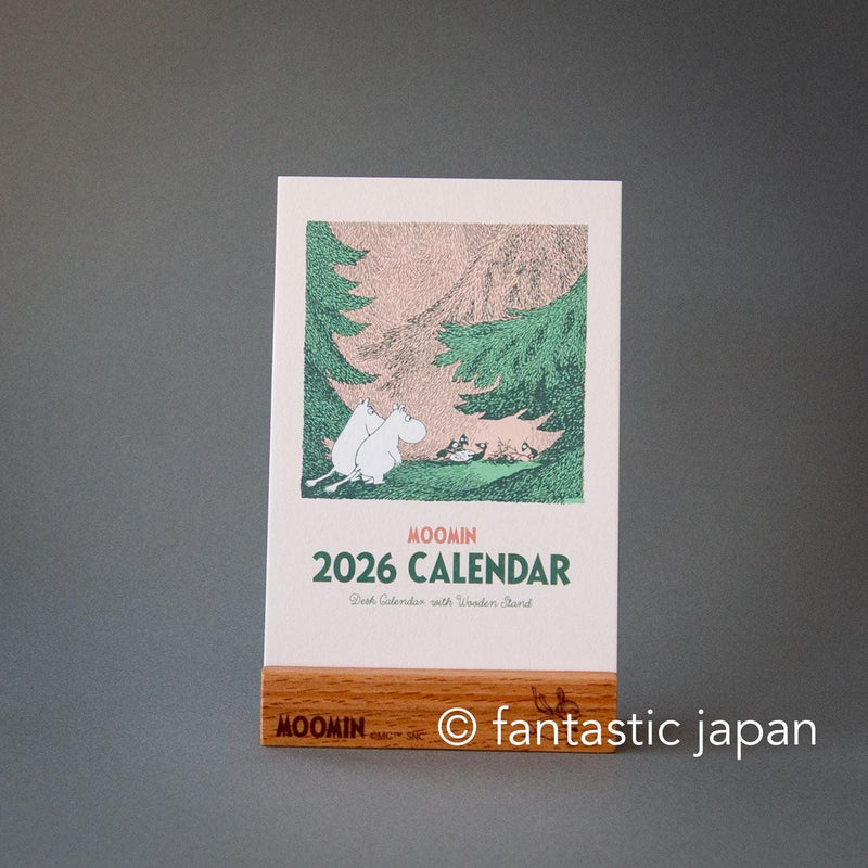 2026 MOOMIN Wooden Stand Desktop Calendar