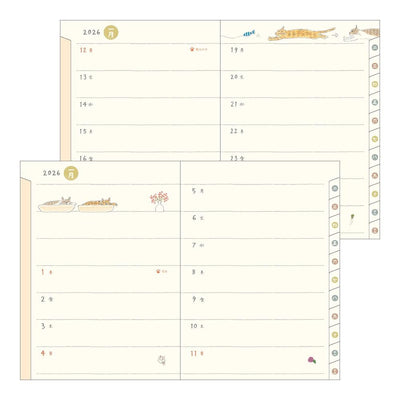 MIDORI | Pocket Diary Cat <A6>