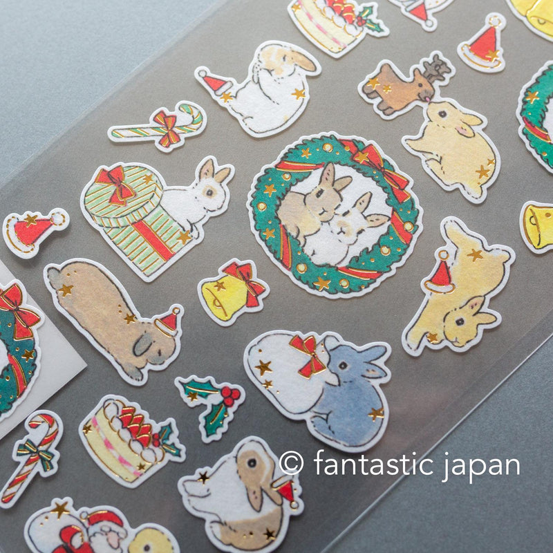 Schinako Moriyama washi sticker -Christmas wreath-