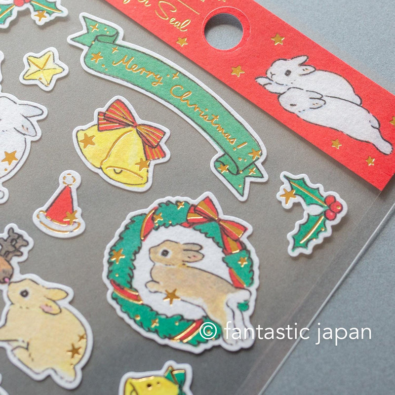 Schinako Moriyama washi sticker -Christmas wreath-