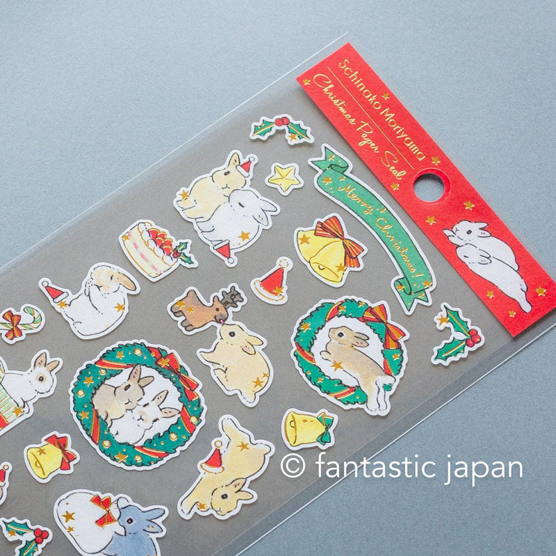 Schinako Moriyama washi sticker -Christmas wreath-