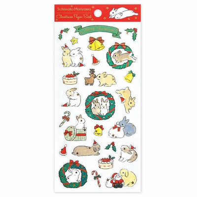 Schinako Moriyama washi sticker -Christmas wreath-