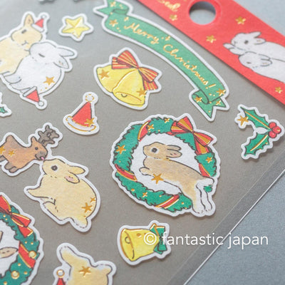 Schinako Moriyama washi sticker -Christmas wreath-